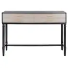 SAFAVIEH Estella 13 in. Black Rectangle Wood Console Table with Drawer