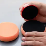 6Pcs Car Wash Wax Sponge Polish Pad Polishing Cleaning Applicator Pad Handle'QU