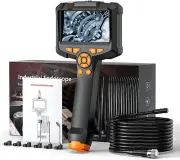 Camera with Light, 8mm IP67 Waterproof Borescope Inspection Camera, 4.3 Inch IPS