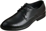 ZJSCNBE Leather Shoes Men's Leather Spring and Summer Formal Shoes Business Casual Men's Shoes Youth Comfortable Soft Bottom Breathable Wedding Shoes(40)