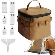 Travel Spice Container - Camping Spice Container, Portable Spice Set with 6 Bottles | Travel Spice Container Spice Dispenser, Salt and Pepper Shaker Set for Outdoor Travel, Camping, BBQ, Picnic