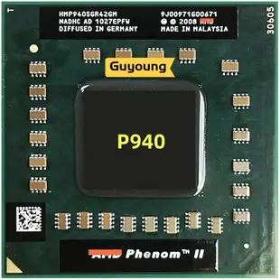 Phenom II 四核移動 P940 1.7 GHz 二手四核四線程 CPU 處理器 HMP940SGR42GM So