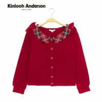 在飛比找momo購物網優惠-【Kinloch Anderson】格紋片領造型外套上衣 金