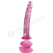 Icicles #86 Pink Glass Dong With Suction Cup Base