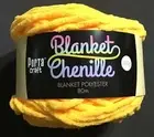 Blanket Chenille - Blanket Polyester Wool 80m - 100g - Solid Canary Yellow