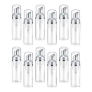 2 Oz Empty Foam Pump Bottle, 12 PCS Soap Dispenser, Clear/Silver