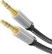 Aux Cable – 1.5m – 3.5mm, Designed in Germany with Break-Proof Metal Plug (Headphone Cable & aux Cable for car/iPhone/Laptop, Jack to Jack Cable, Nylon) by CableDirect