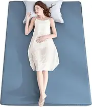 Ailemei Direct Cooling Thin Mattress Pad, King Size Topper for Hot Sleepers, Deep Pocket Fits 16" Mattresses, Fitted Sheets for Bed, Summer Cooling System, Blue, 76"x80"