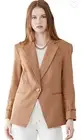 SIZE 4 NWT VERONICA BEARD Jacket AMADI Chai Tan Brown Linen Blend BLAZER