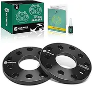 YHTAUTO 5x100/5x112 Wheel Spacers 0.47 Inch Compatible with Volkswagen Jetta, Passat, Golf, Tiguan & Audi A4, A3, Q3, Tire Spacers 57.1mm Center Bore 5 Lug 2PCS Black Wheel Adapter