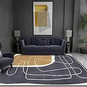 Large Rug Indoor Floor Cover Carpet Living Room Bedroom Office Dining Room Gray Beige Multicolor Modern Abstract, Gray, 180 x 270 cm