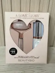 BeautyBio Love Story Set Daily Vitamin C Serum + Brazilian Rose Quartz Roller