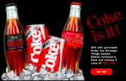 COCA COLA COKE x STRANGER THINGS 1985 LIMITED EDITION COLLECTOR'S PACK