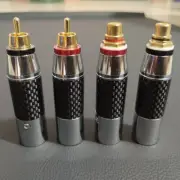 2PCS HiFi Converter Carbon Fiber XLR 3Pin to RCA Male Female Adapter Connector