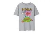 SpongeBob SquarePants Mens Meow Gary Marl T-Shirt (Grey) - UTNS7899