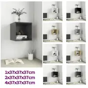 1x/2x/4x Hanging Wall Storage Cabinet Shelf Engineered Wood Multi Colours vidaXL