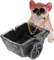 Alipis Cute Ashtray Decorative Desktop Ashtray Dog Cart Shape Ash Tray Home Table Decor