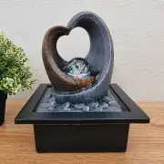 Water Fountain, Water Feature with LED Light, Contemporary design - Heart
