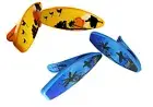 2 Set (4 Ct) Blue Surfboard / Yellow Surfboard Beach Towel Clips