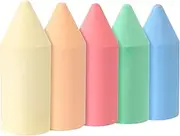 Fulmoon 5 Pcs Jumbo Sidewalk Chalk Non-Toxic Sidewalk Chalk Washable for Outdoor Games Playground Accessories