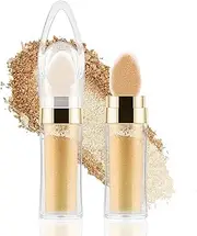 Apooliy Glitter Highlighter Makeup Powder,Sparkling Body Patting Powder,Highly Pigmented,Shimmer Face Powder