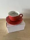 Cappuccino Cup & Saucer Set Red Star Logo 2/12pc Commercial Coffee Tea Cup