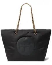 NWT TORY BURCH $348 BLACK ELLA PUFFY TOTE