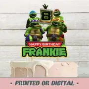 Teenage Mutant Ninja Turtles Cake Topper Personalised Kids Party Decoration