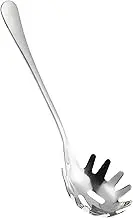 GOOHOCHY 2pcs Stainless Steel Pasta Spoon Slotted Ladle for Cooking Noodle Fork Black Serving Utensil Chinese Gadgets