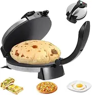 2000W Electric Roti Maker, 12-inch Multipurpose Tortilla Press, Tortilla Maker with Adjustable Temperature & Double-Sided Heating, Non-Stick Plates Chapati Maker