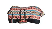1200D Horse Turnout Waterproof Heavy Weight Winter Blanket 591B Orange Aztec