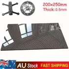 100% Real Carbon Fiber Fibre Plate Panel Sheet 3K Twill Weave UV 0.5mm 250x200mm