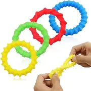 Sensory Fidget Toys, Pack of 4 Stretchy Fidget Bracelets, Stress Relief Sensory Toy, Toddler for Children, Soothe, Suitable for Special Needs, Autistic Children and Adults Toys