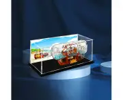 Display King -Acrylic display case for LEGO(R) Ship in a Bottle 21313 - W/T theme background