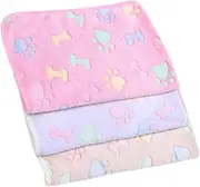 GREENADSCAPE 3 Flannel Pet Blanket Set Warm Dog Cat Bed Blankets Sofa Throw for Versatile Home Decor
