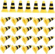 HONMEET Mini Traffic Cones Set 30pcs Road Sign Toys Traffic Barricade Toys Educational Playset for Boys and Girls