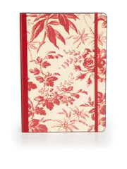 Red Floral Print Notebook