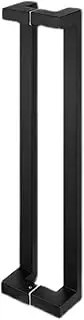 Door Handle Modern Barn Door Handle Shower Door Handle Stainless Steel, Large Sliding Glass Door Handle - 60/80/120/150Cm Long, 2-Side Mounted Push Pull Door Handle (Black