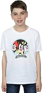 [Absolute Cult] Animaniacs Boys Fisheye Group T-Shirt White 7-8 Years