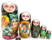 MATRYOSHKA Russian 5 nesting dolls STONE FLOWER Mistress of Copper Mountain GIFT
