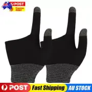 1 Pair Finger Gloves Two-Finger Touch Finger Gloves for Mobile Game (Black)