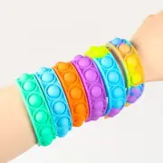 HOLIDAY SPECIAL- FIVE Fidget Push Pop Up Bracelet Bubble