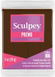 Sculpey Premo™ Polymer Oven-Bake Clay, Burnt Umber Brown, Non Toxic, 2 Oz. Bar,