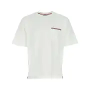 [Thom Browne] Thom Browne RWB-stripe Short-sleeve T-shirt III NUMERIC WHITE