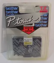 Brother P-touch TZ Tape Laminated Labels Black on Yellow 1/2” ( TZ-631 )