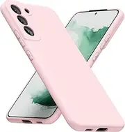 [LoeoeL] for Samsung Galaxy S22 Plus Phone Case Silicone, Minimalist Ultra Thin Slim Soft Rubber Gel Solid Color Matte TPU Cute Case for Women Men, Girly Aesthetic Design & Camera Cover, Light Pink
