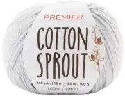 Premier Yarns Cotton Sprout Yarn-Silver (Pack of 3 Skein)