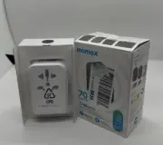 Momax 1-World 70W GaN Universal Travel UK EU AU US Multi Plug Adapter - White