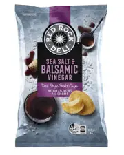 2 x Red Rock Deli Potato Chips Sea Salt & Balsamic Vinegar 165g