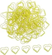 SOPOTUTU 100pcs Heart Shaped Paper Clips Cute Charming Decorative Clips for Wedding Decoration Journaling Office Home Use Sturdy Portable